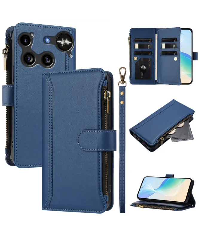Housse Nothing Phone (3) Portefeuille 9 Cartes et Zip