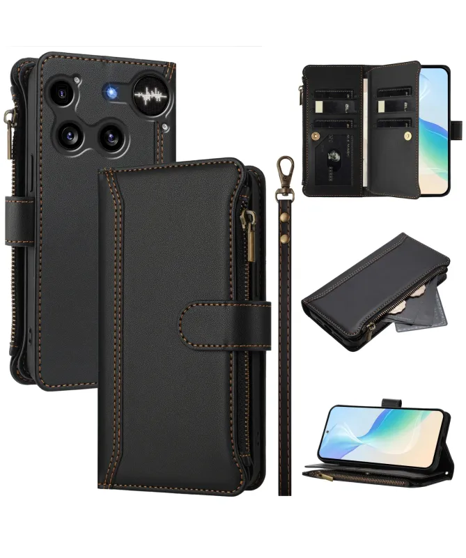 Housse Nothing Phone (3) Portefeuille 9 Cartes et Zip