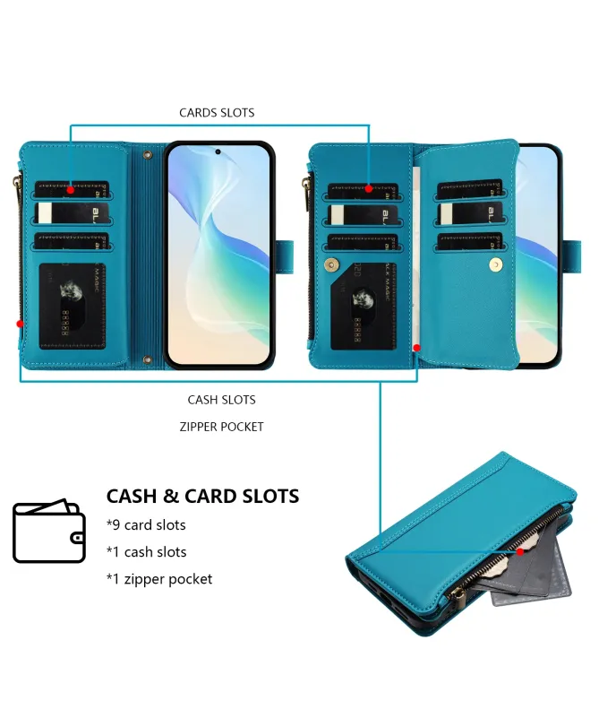Housse Nothing Phone (3) Portefeuille 9 Cartes et Zip