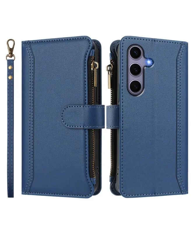 Housse Samsung Galaxy S24 / S25 Portefeuille 9 Cartes et Zip