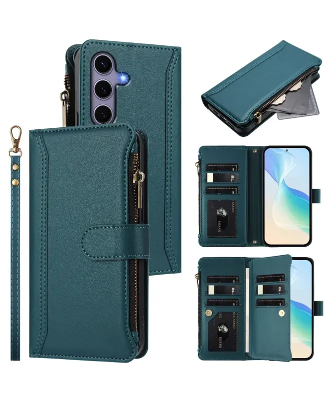 Housse Samsung Galaxy S24 / S25 Portefeuille 9 Cartes et Zip