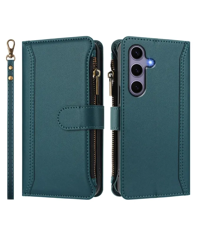 Housse Samsung Galaxy S24 / S25 Portefeuille 9 Cartes et Zip