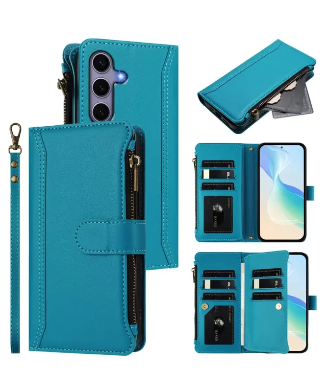 Housse Samsung Galaxy S24 / S25 Portefeuille 9 Cartes et Zip