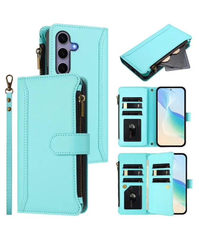 Housse Samsung Galaxy S24 / S25 Portefeuille 9 Cartes et Zip