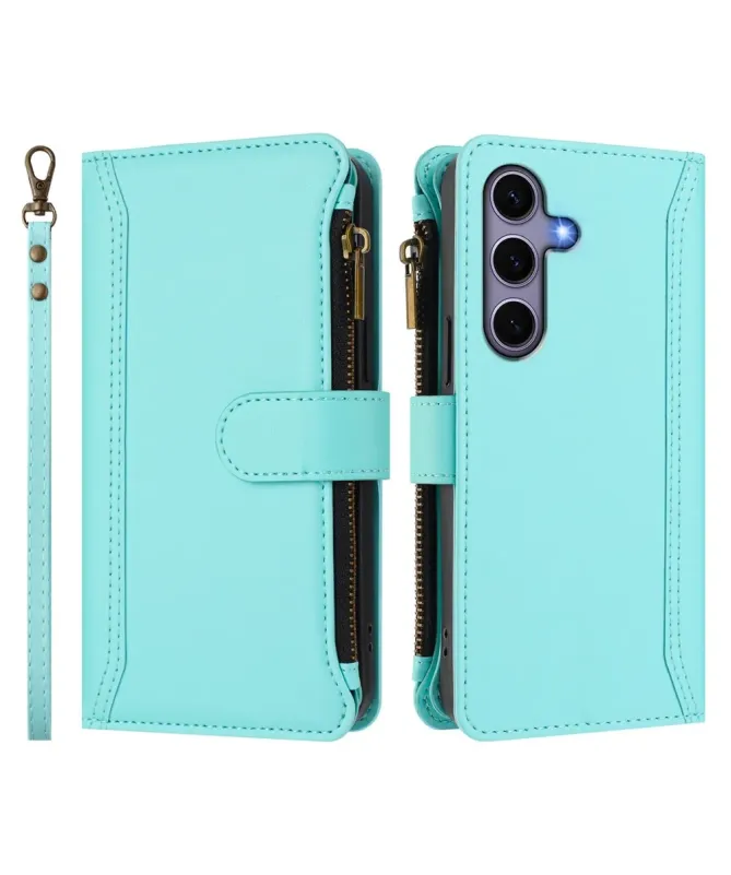 Housse Samsung Galaxy S24 / S25 Portefeuille 9 Cartes et Zip
