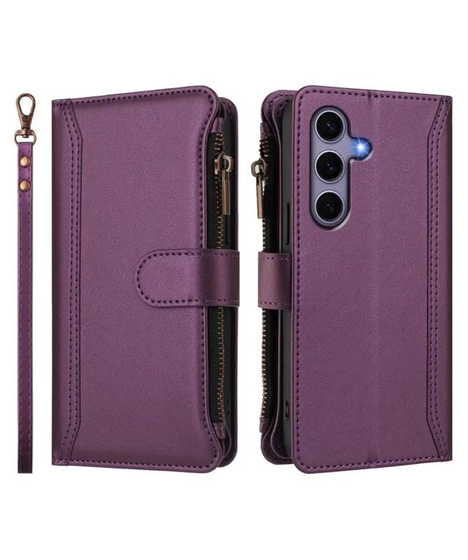 Housse Samsung Galaxy S24 / S25 Portefeuille 9 Cartes et Zip