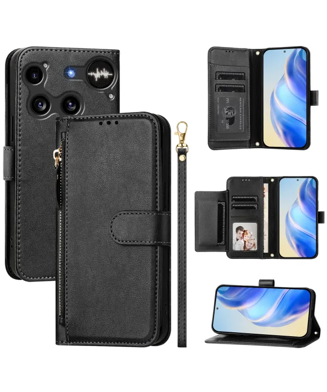 Housse Nothing Phone (3) Porte-Cartes à Lanière