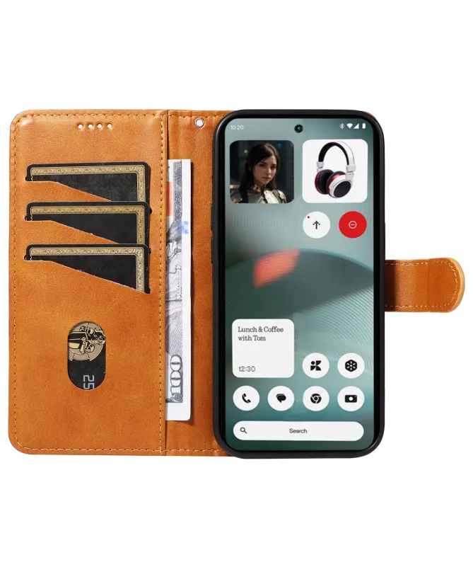 Housse Nothing Phone (3) Effet Cuir Lignes Gravées