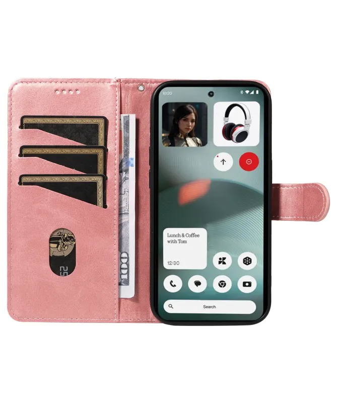 Housse Nothing Phone (3) Effet Cuir Lignes Gravées
