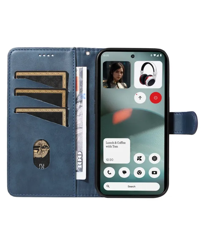 Housse Nothing Phone (3) Effet Cuir Lignes Gravées