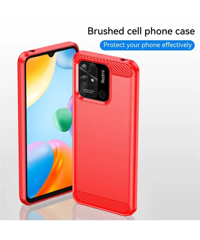 Coque Xiaomi Redmi 10C flexible effet brossé