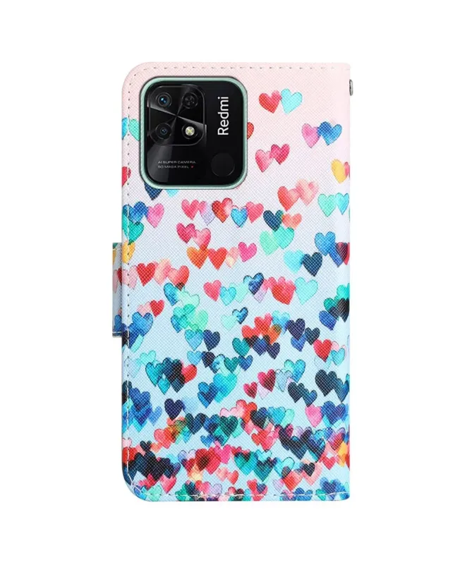 Housse Xiaomi Redmi 10C Cœurs Colorés