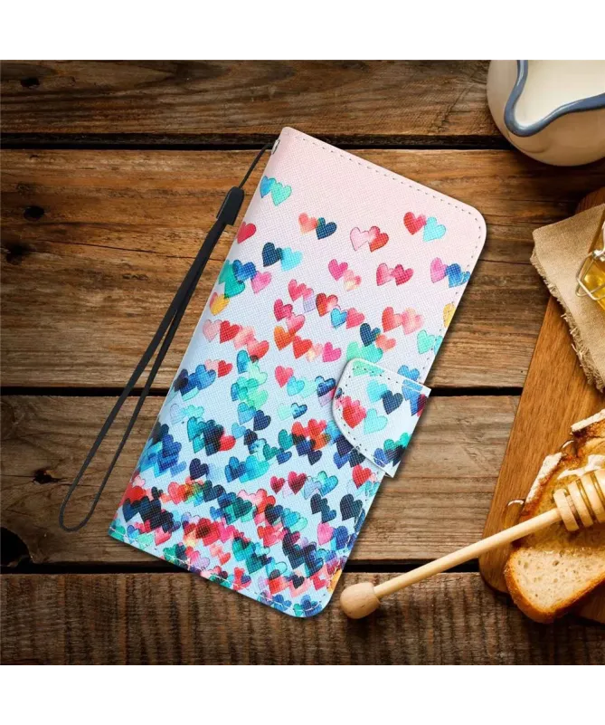 Housse Xiaomi Redmi 10C Cœurs Colorés