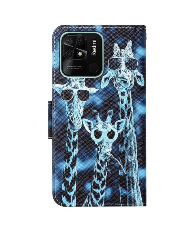 Housse Xiaomi Redmi 10C Girafes Lunettes
