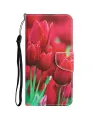 Housse Xiaomi Redmi 10C Tulipes Rouges