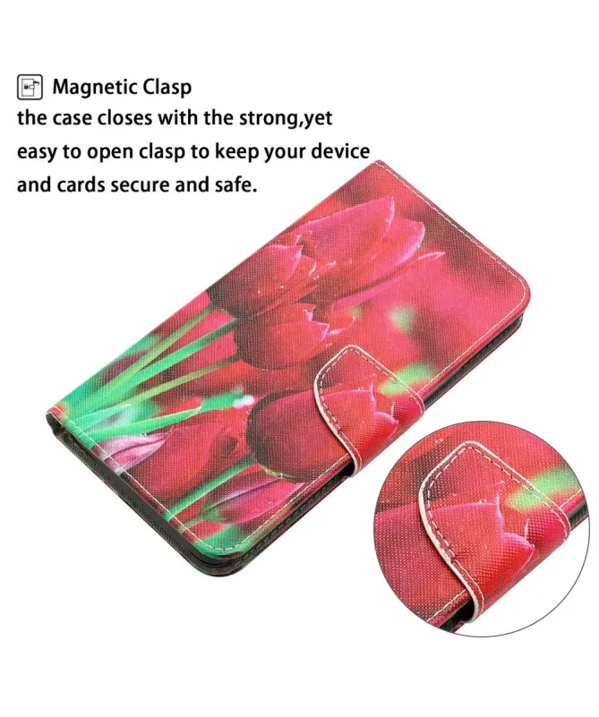 Housse Xiaomi Redmi 10C Tulipes Rouges