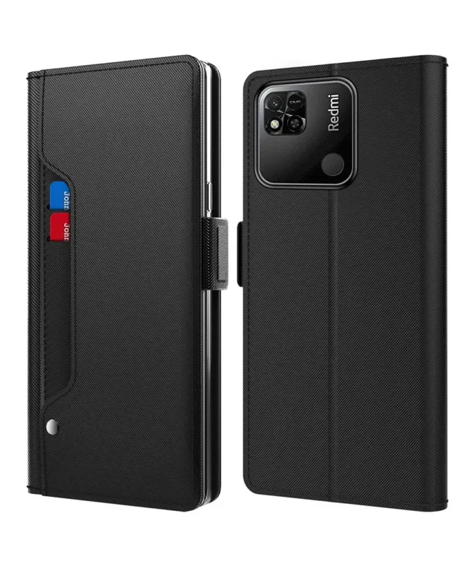 Housse Xiaomi Redmi 10C Flip premium porte cartes avec miroir