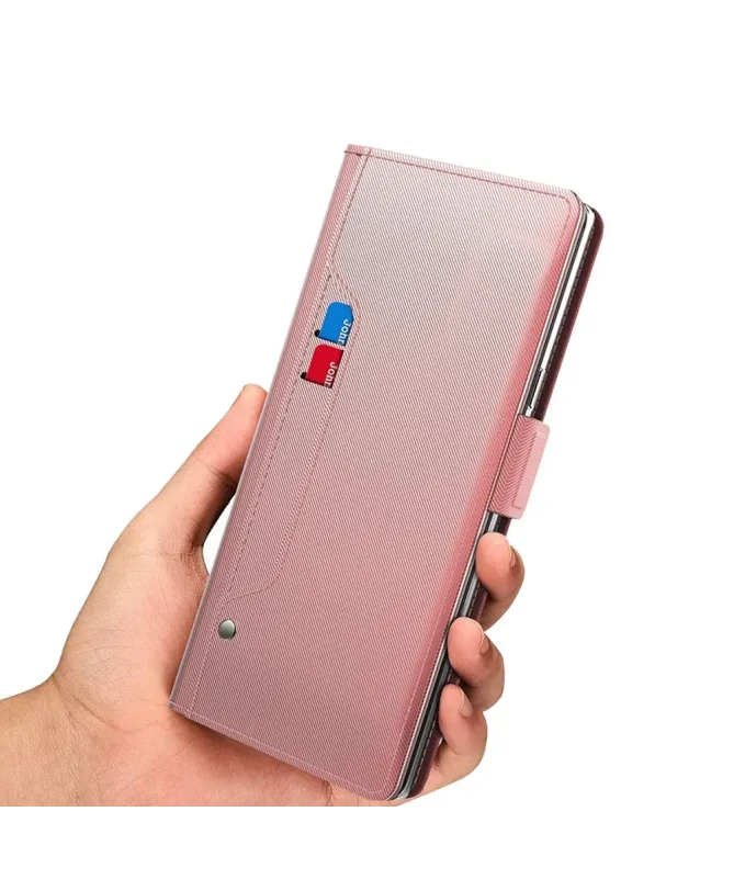 Housse Xiaomi Redmi 10C Flip premium porte cartes avec miroir