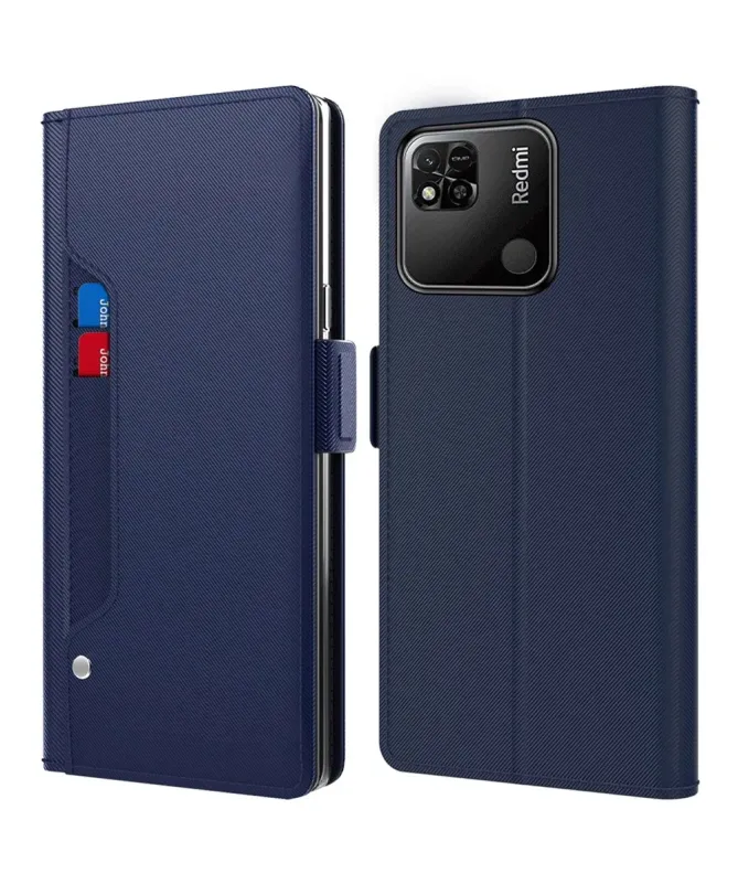 Housse Xiaomi Redmi 10C Flip premium porte cartes avec miroir
