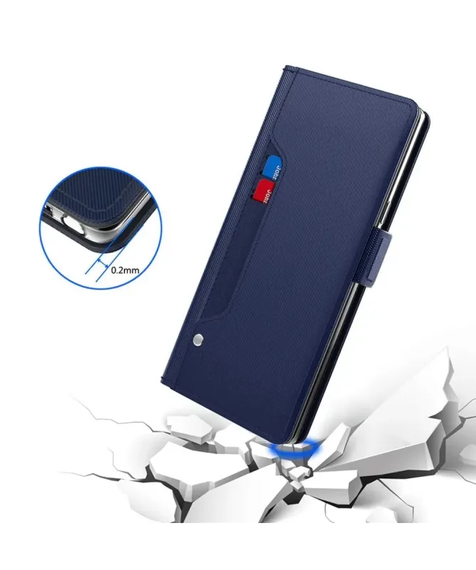 Housse Xiaomi Redmi 10C Flip premium porte cartes avec miroir