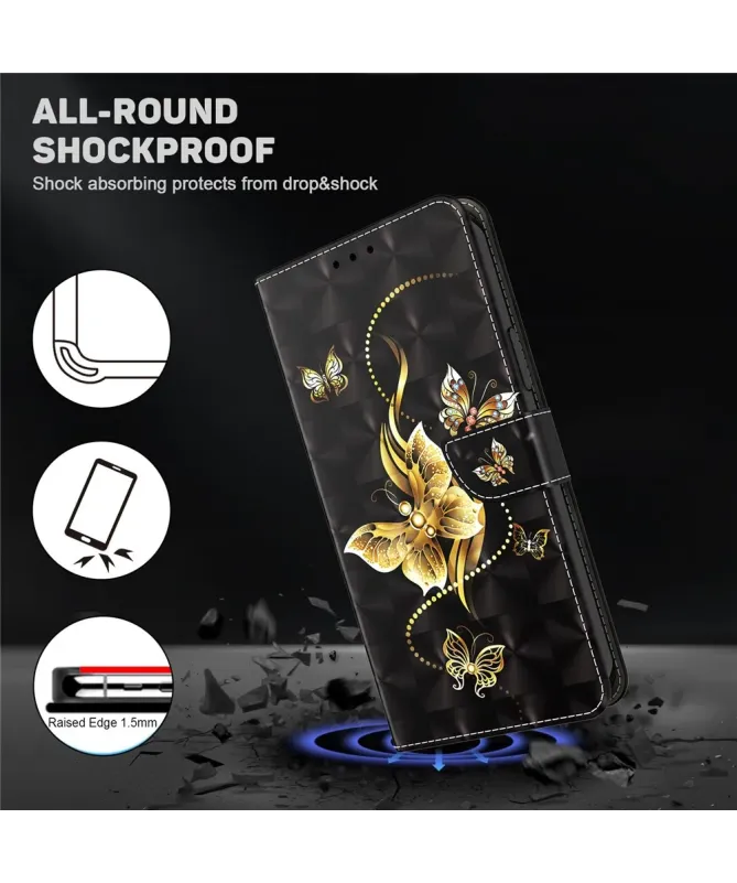 Housse Xiaomi Redmi 10C Papillons Dorés