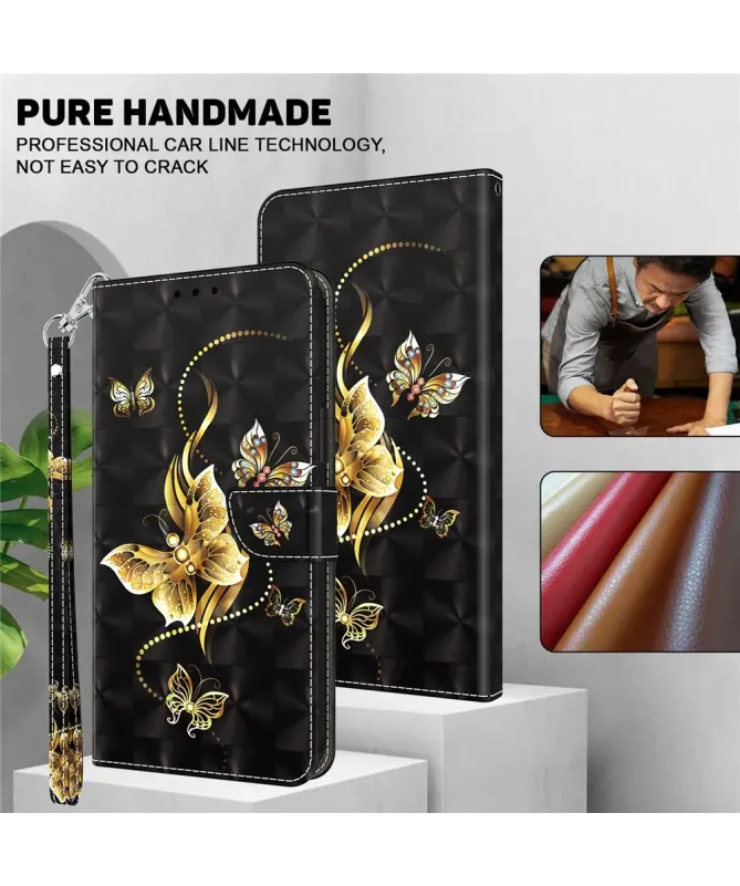 Housse Xiaomi Redmi 10C Papillons Dorés
