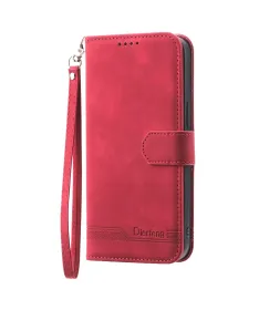 Housse Xiaomi Redmi 10C portefeuille texture lignes dragonne