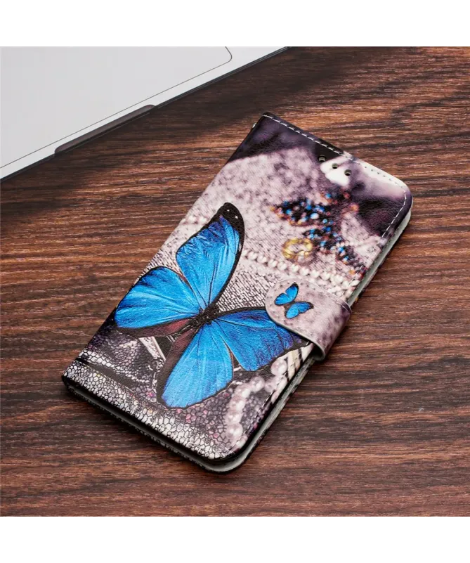 Housse Xiaomi Redmi 10C Papillon Bleu