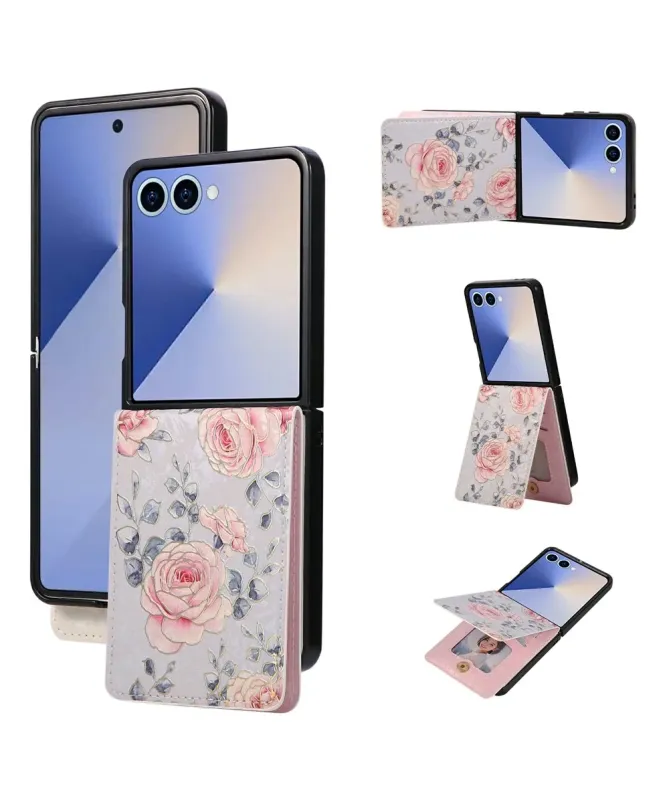 Housse Samsung Galaxy Z Flip 7 fleurs vintage