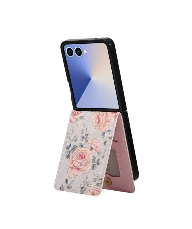 Housse Samsung Galaxy Z Flip 7 fleurs vintage
