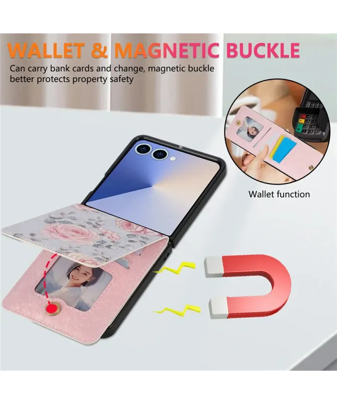 Housse Samsung Galaxy Z Flip 7 fleurs vintage