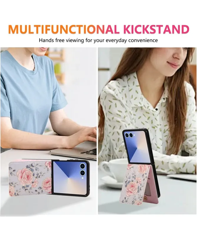 Housse Samsung Galaxy Z Flip 7 fleurs vintage