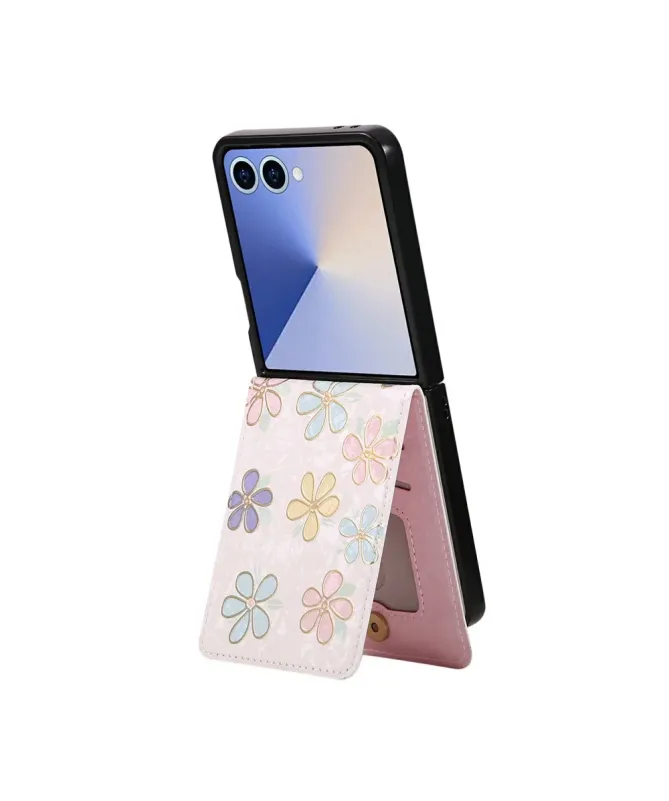 Housse Samsung Galaxy Z Flip 7 fleurs colorées