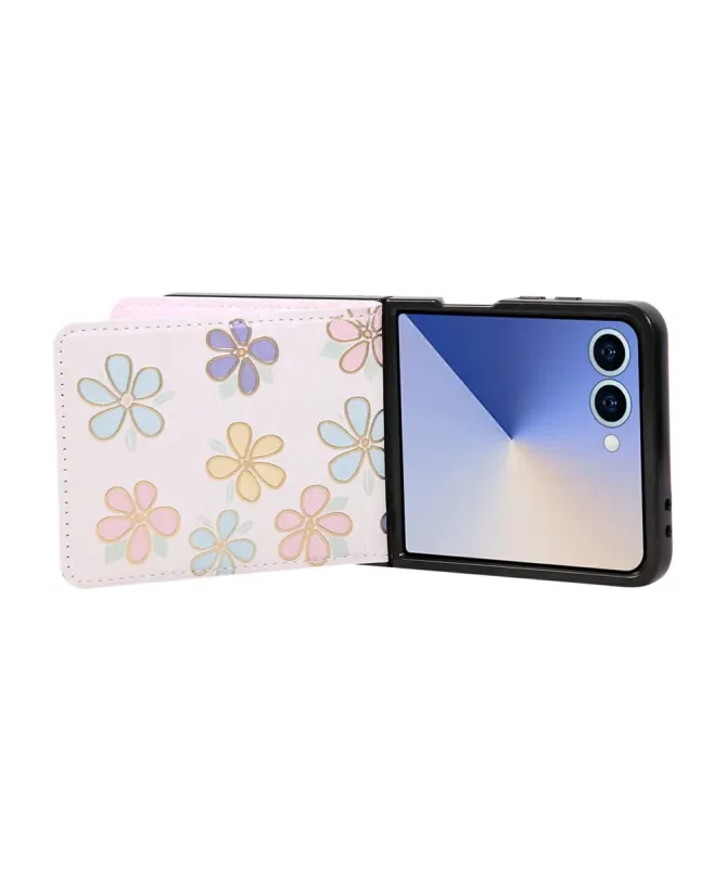 Housse Samsung Galaxy Z Flip 7 fleurs colorées