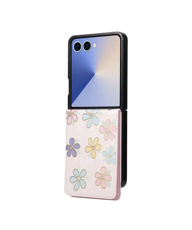 Housse Samsung Galaxy Z Flip 7 fleurs colorées