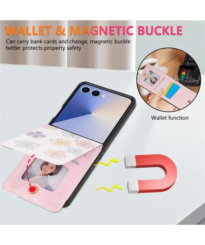 Housse Samsung Galaxy Z Flip 7 fleurs colorées