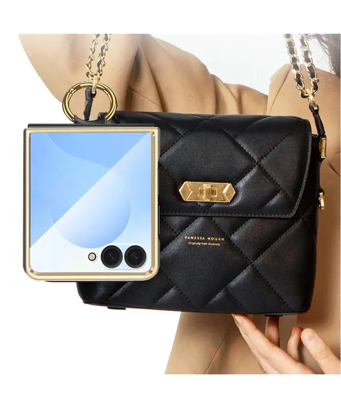 Coque Samsung Galaxy Z Flip 7 Luxe Anneau Doré