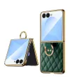 Coque Samsung Galaxy Z Flip 7 Luxe Matelassé Anneau
