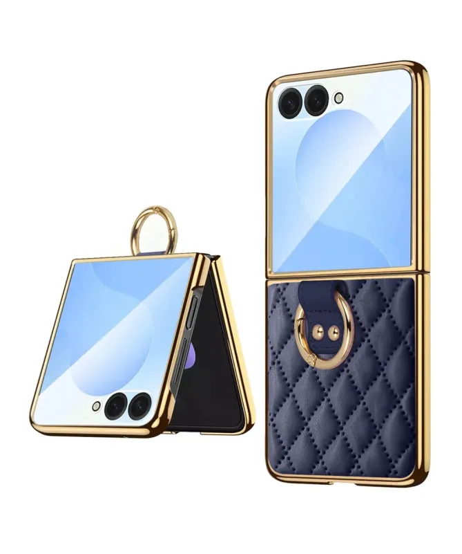 Coque Samsung Galaxy Z Flip 7 Luxe Matelassé Anneau