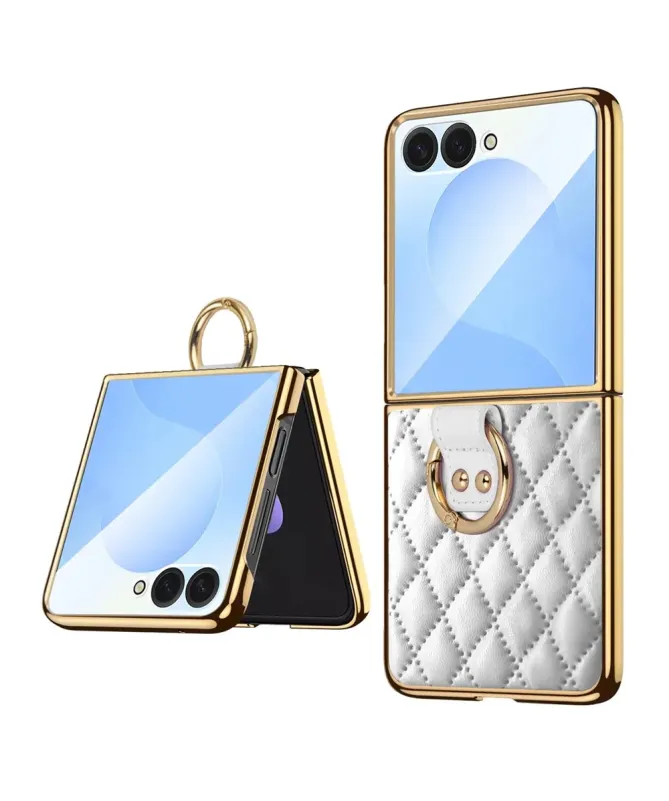 Coque Samsung Galaxy Z Flip 7 Luxe Matelassé Anneau