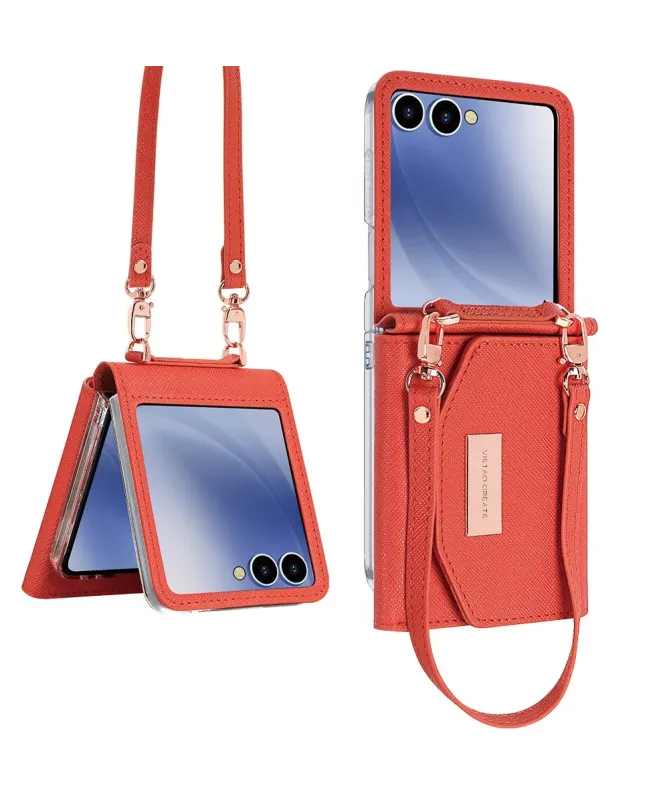 Housse Sacoche Samsung Galaxy Z Flip 7 Portefeuille Lanière