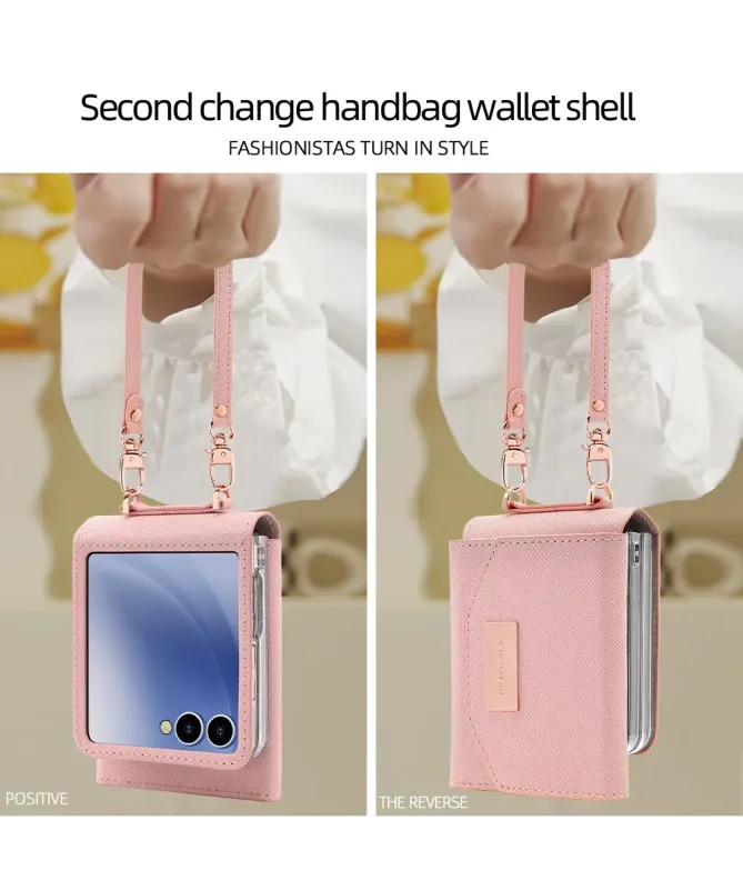 Housse Sacoche Samsung Galaxy Z Flip 7 Portefeuille Lanière