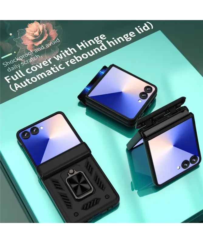 Coque Samsung Galaxy Z Flip 7 Protection Charnière et Anneau Support