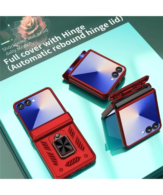 Coque Samsung Galaxy Z Flip 7 Protection Charnière et Anneau Support