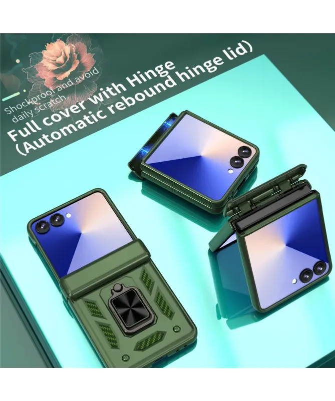 Coque Samsung Galaxy Z Flip 7 Protection Charnière et Anneau Support
