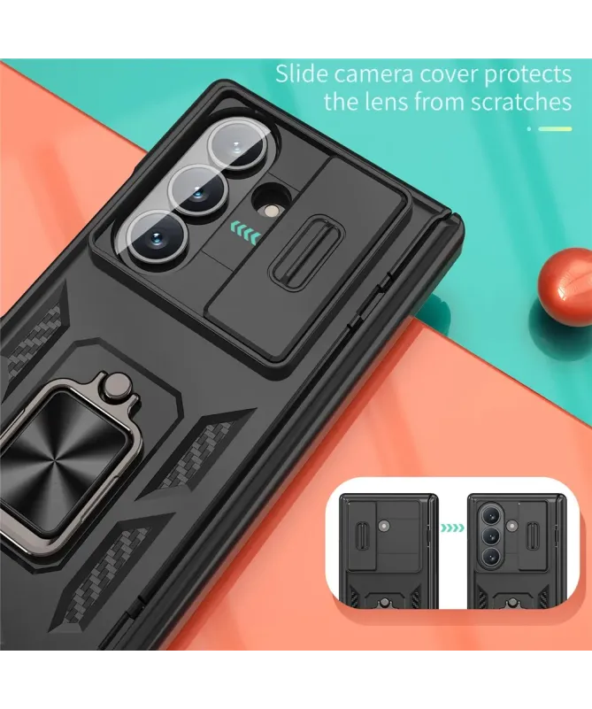 Coque Samsung Galaxy Z Fold 7 Protection Charnière et Anneau Support