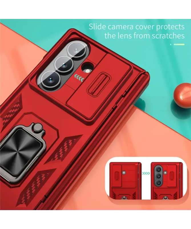 Coque Samsung Galaxy Z Fold 7 Protection Charnière et Anneau Support