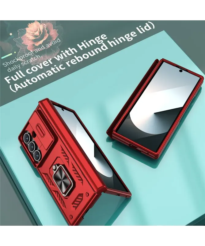 Coque Samsung Galaxy Z Fold 7 Protection Charnière et Anneau Support