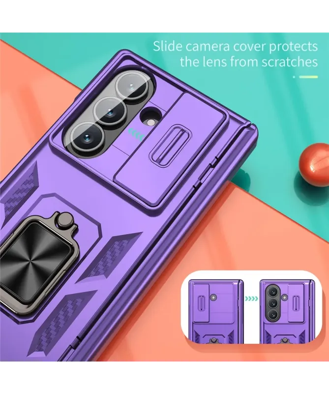 Coque Samsung Galaxy Z Fold 7 Protection Charnière et Anneau Support