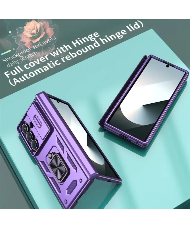 Coque Samsung Galaxy Z Fold 7 Protection Charnière et Anneau Support